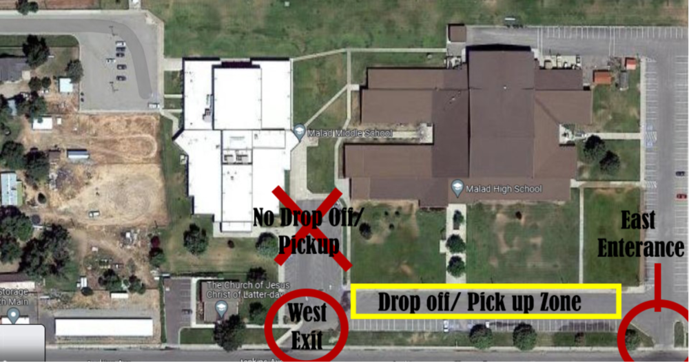 Map of Drop Off and Pick up Zone